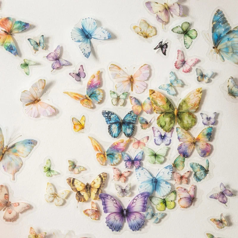 Butterfly Stickers for Junk Journal, Planner & Scrapbook Decorative Craft Stickers Qme