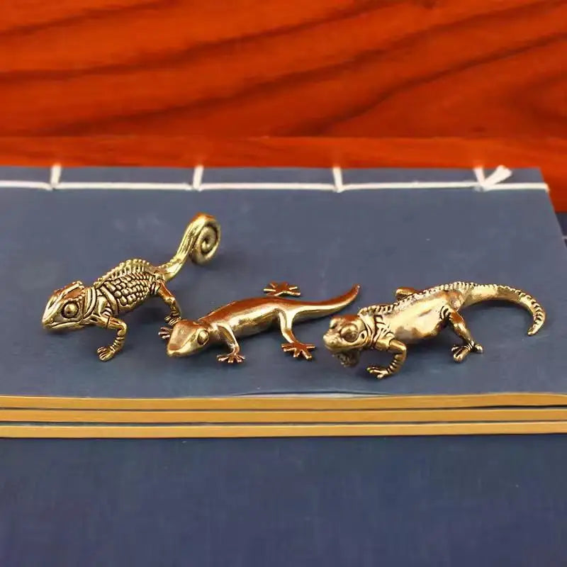 Antique Brass Animal Figurines – Small Home Decor Ornaments Decorative Figurine Qme