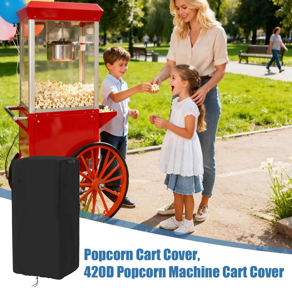 Popcorn Machine Cart Cover – Heavy Duty 420D Waterproof Appliance Cover Qme