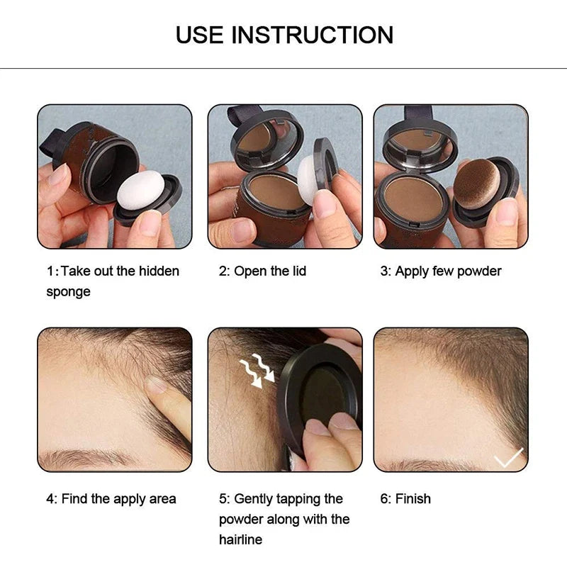 Waterproof Hairline Powder Root Touch-Up – 4 Shades | Qme Hairline Coverage Powder Qme