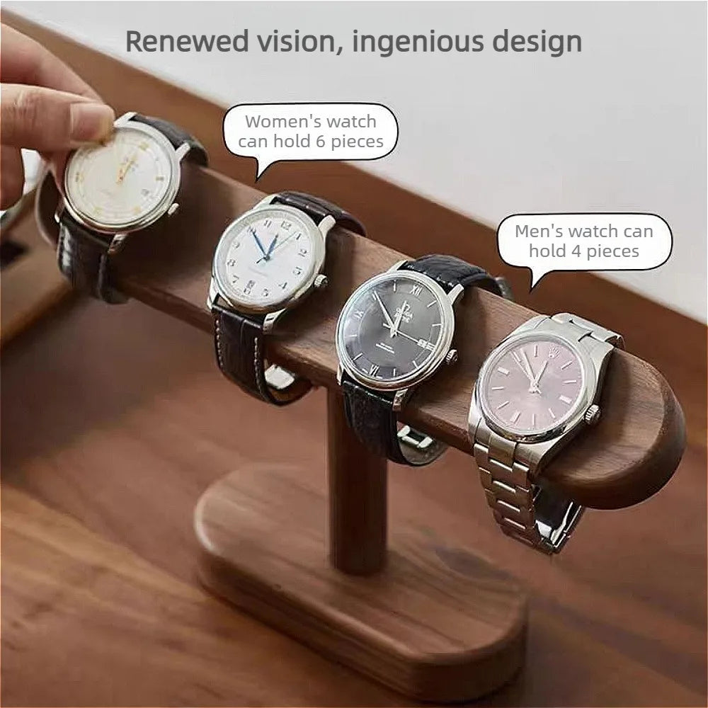 Wooden Jewelry & Watch Rack Organizer | Beech Walnut Holder Jewelry & Watch Rack Qme