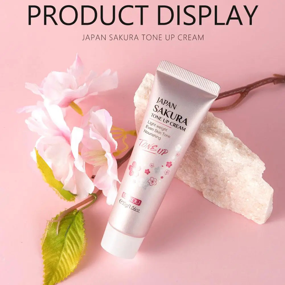 Sakura Tone-Up Cream | Hydrating Skin Tone Balancer Skin Tone Cream Qme