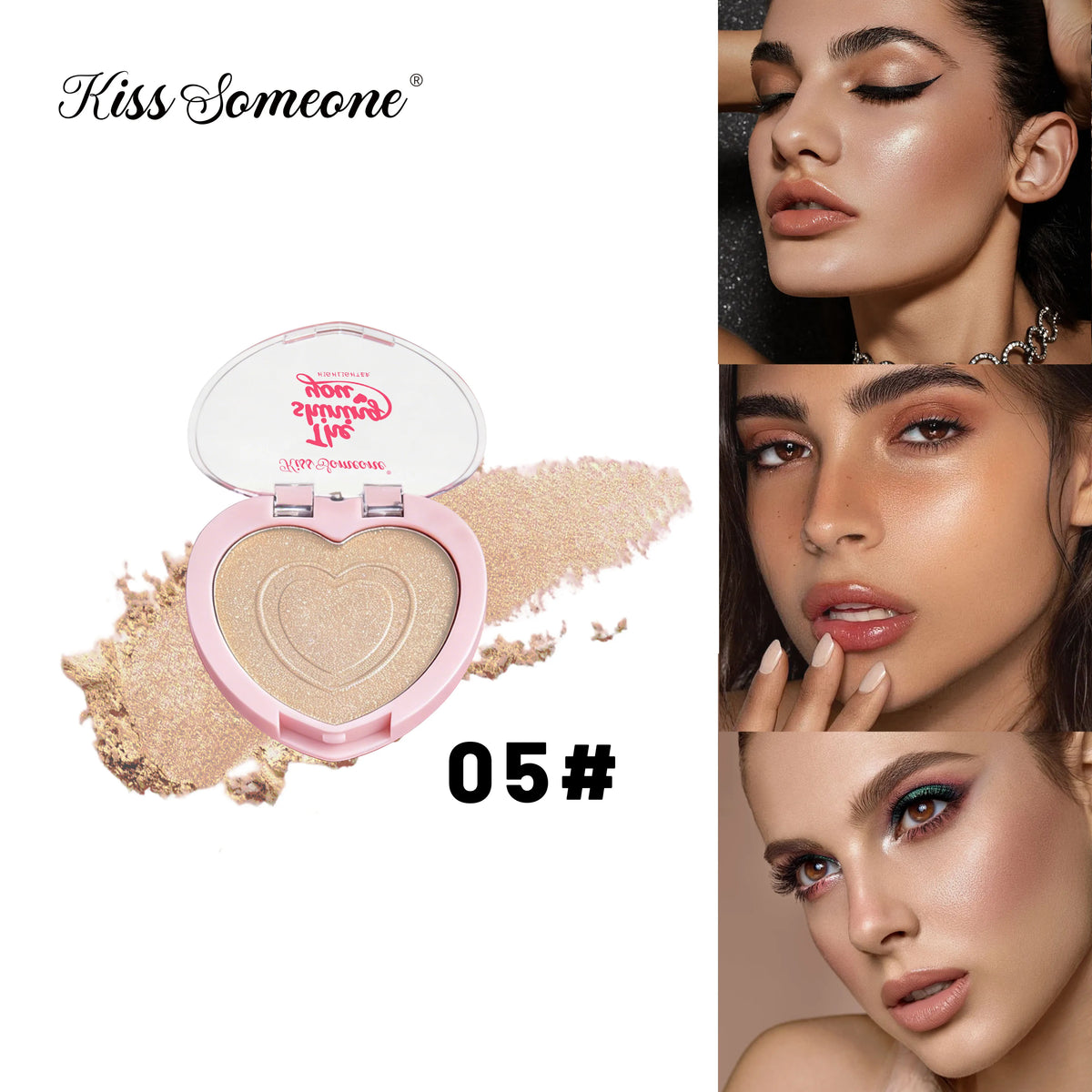 Sparkle Disc Highlighter – Long-Lasting High-Gloss Glow Face Highlighter Qme 602505 5g