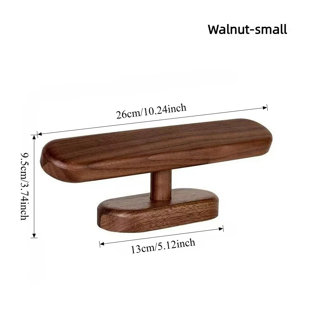 Wooden Jewelry & Watch Rack Organizer | Beech Walnut Holder Jewelry & Watch Rack Qme walnut-Small