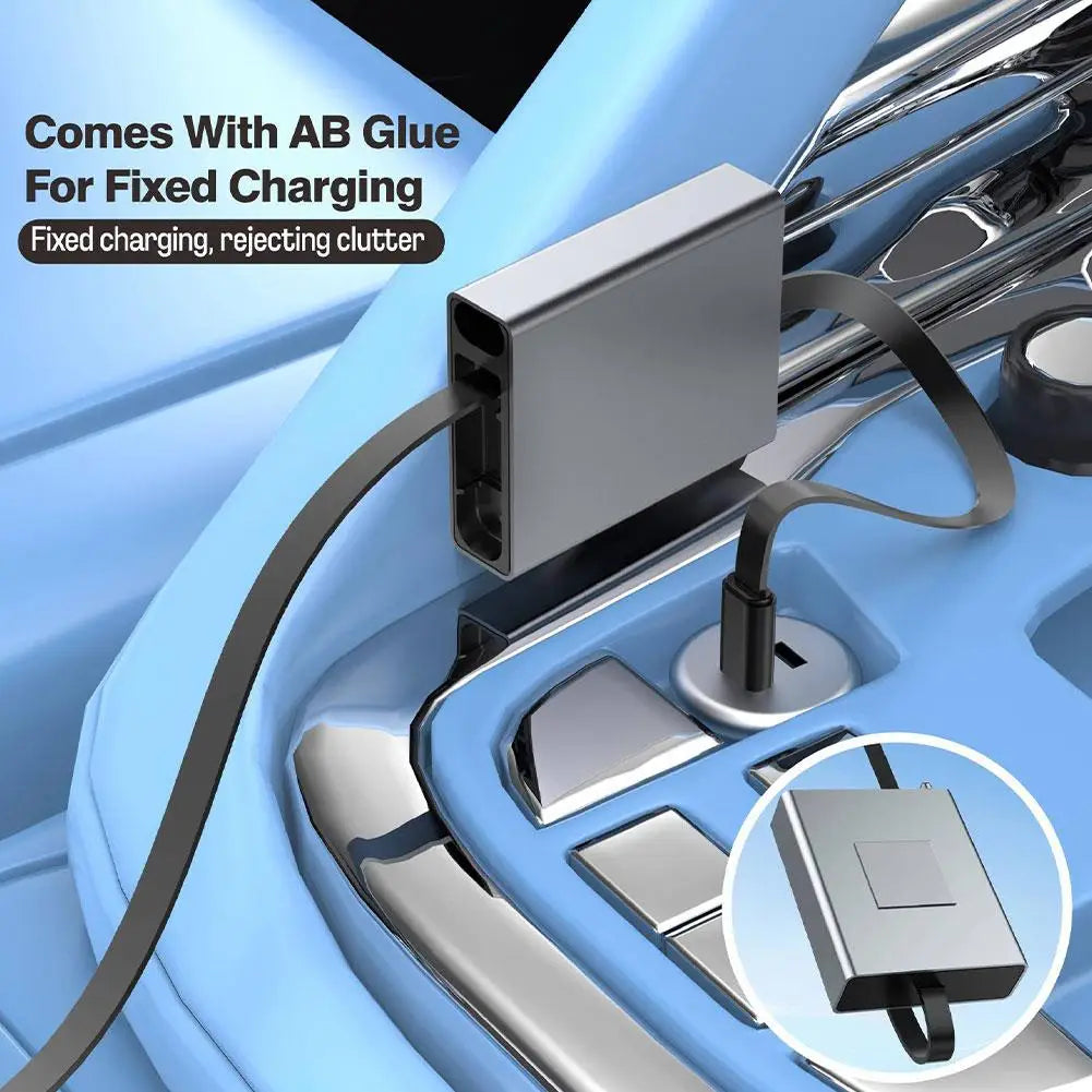 Telescopic USB-C Cable 66W PD Fast Charging – Retractable 4-in-1 USB-C Charging Cable Qme