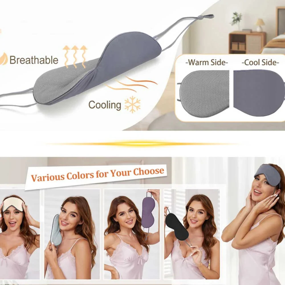 Warm Cool Dual-Use Eye Mask | Adjustable Light Blocking Sleep Eye Mask Qme