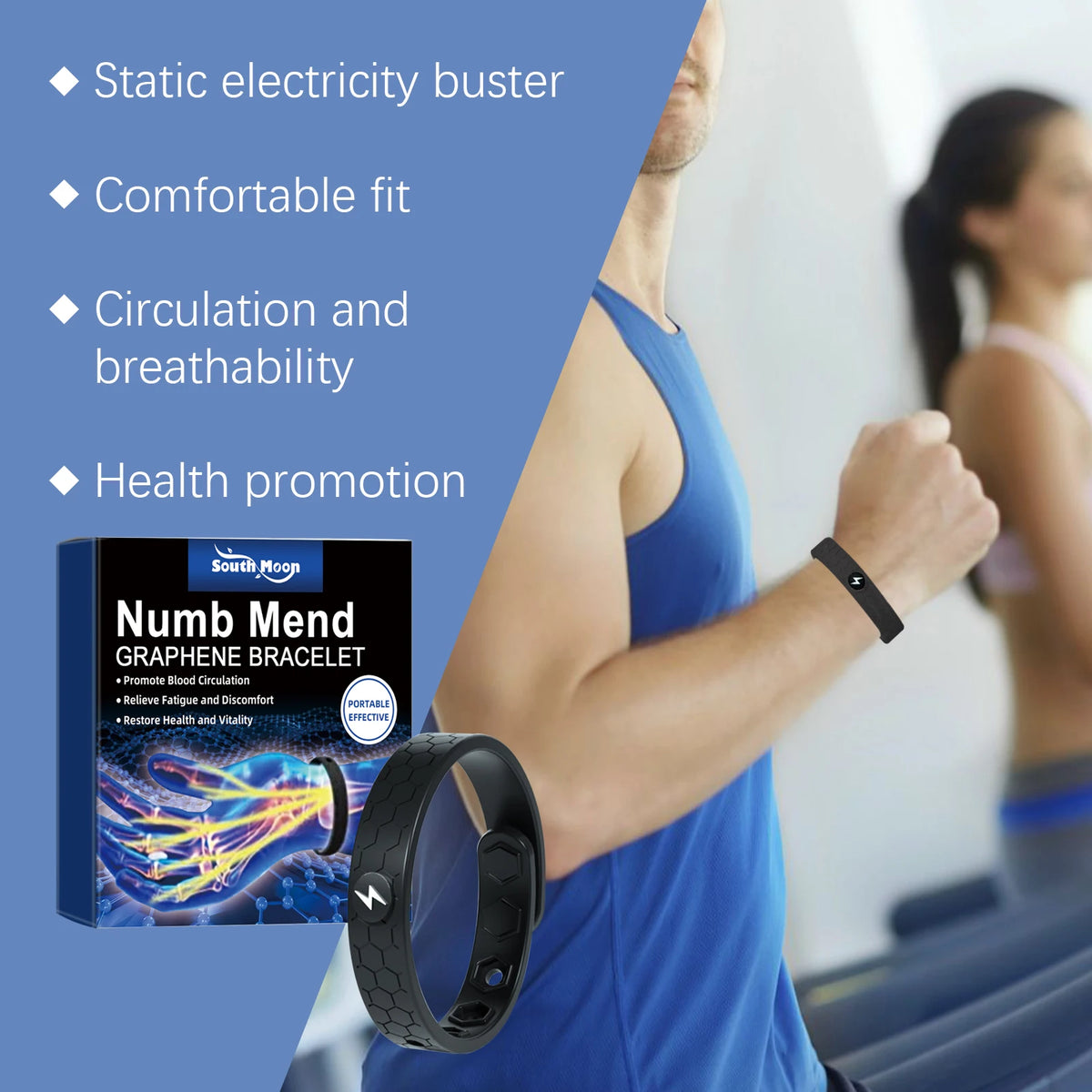 South Moon Energy Wristband – Wrist Support Silicone Bracelet Wrist Support Bracelet Qst