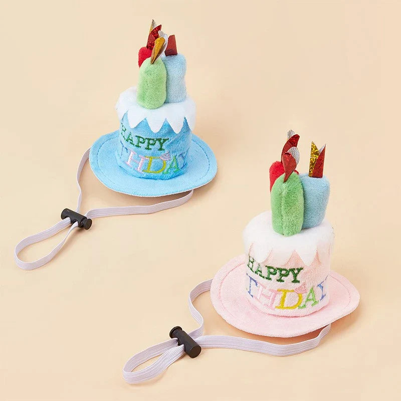 Adjustable Birthday Cake Hat for Dogs & Cats | Cute Pet Cap Pet Birthday Hat Qme