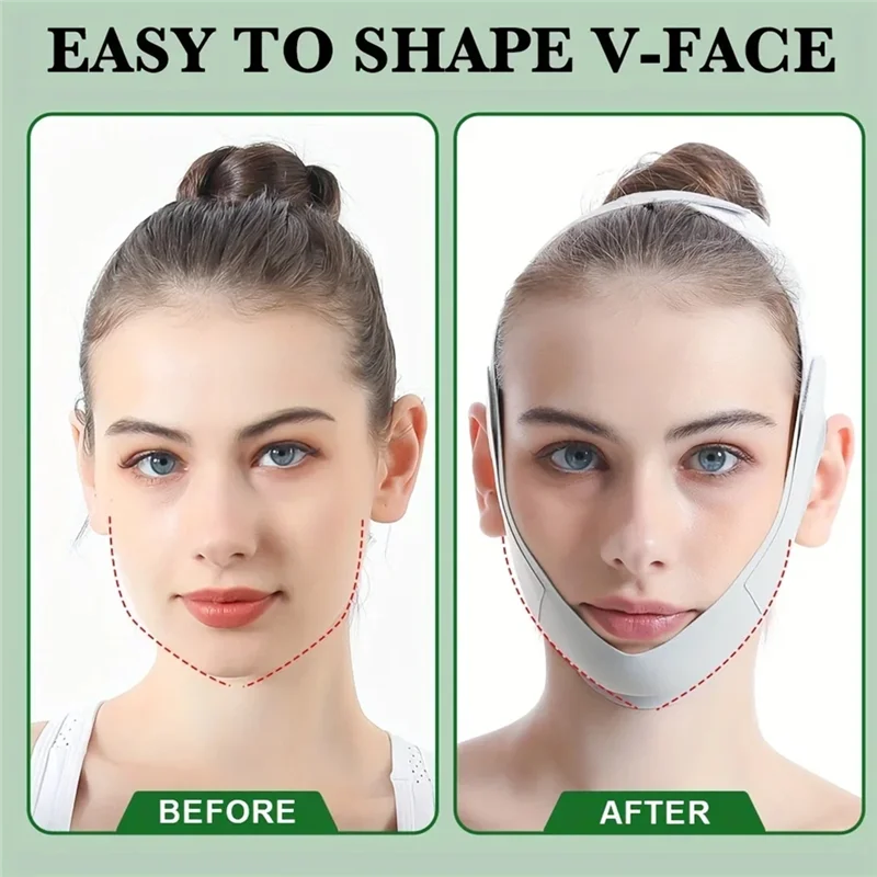 V Line Face Shaper Chin Strap – Reusable Lifting Mask Face Lifting Strap Qst