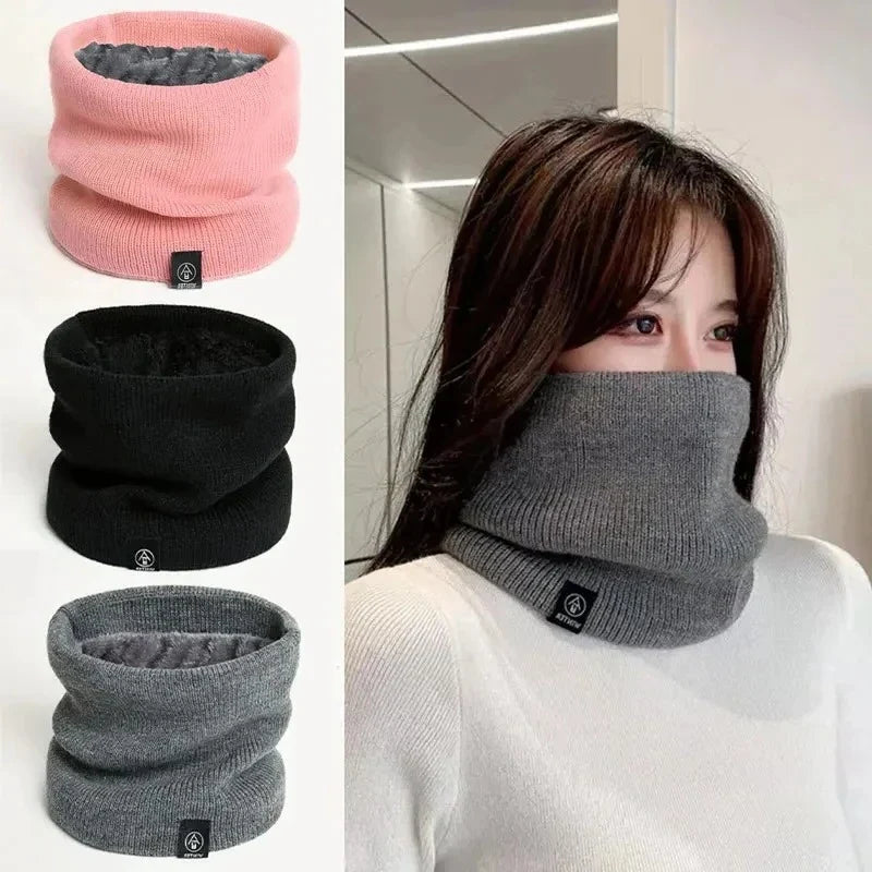 Women's Knitted Winter Snood Scarf – Cashmere-Like Softness Knitted Snood Scarf Qme