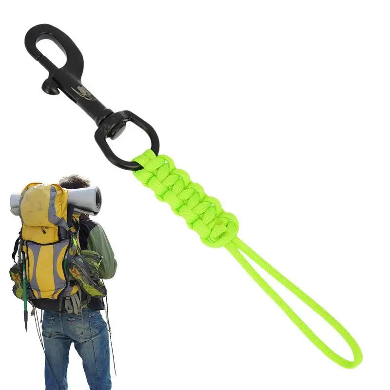 Braided Diving Clip Lanyard Anti-Lost Bolt Snap Swivel Hook Diving Clip Lanyard Qme