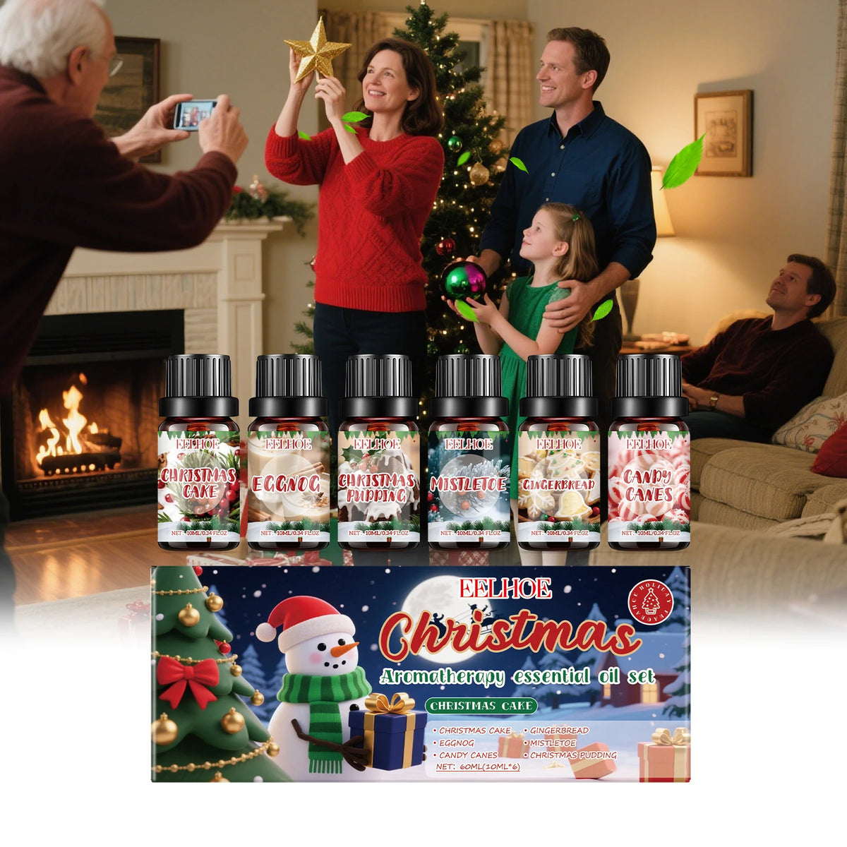 Christmas Aromatherapy Essential Oil Set – Festive Home Scent Essential Oil Set Qst