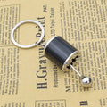 Mini Gear Shift Keychain | Car Enthusiast Novelty Keyring Novelty Keychain Qme Black 1pc