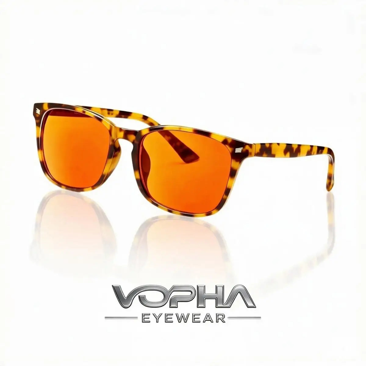 VOPHA S70 Blue Light Blocking Glasses – Amber Lens & Dual AR Coat Blue Light Glasses Qst Tortoise Orange