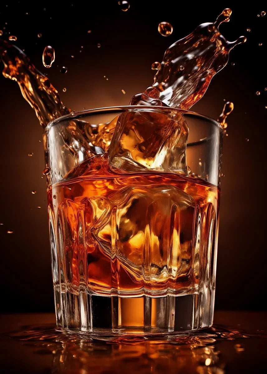 Modern Minimalist Wine & Cocktail Glass Canvas Wall Art Print Canvas Wall Art Qst