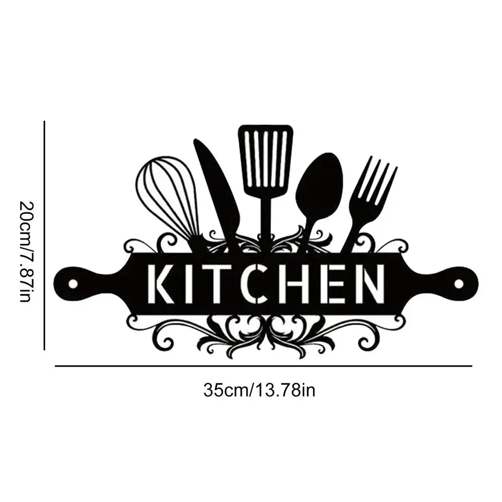 Rustic Black Farmhouse Kitchen Sign Wall Decor | 14x8 in Kitchen Wall Sign Qme Black China Mainland