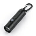 BORUiT Mini EDC Keychain Flashlight – Type-C Rechargeable Zoom Keychain Flashlight Qst Black ZOOM