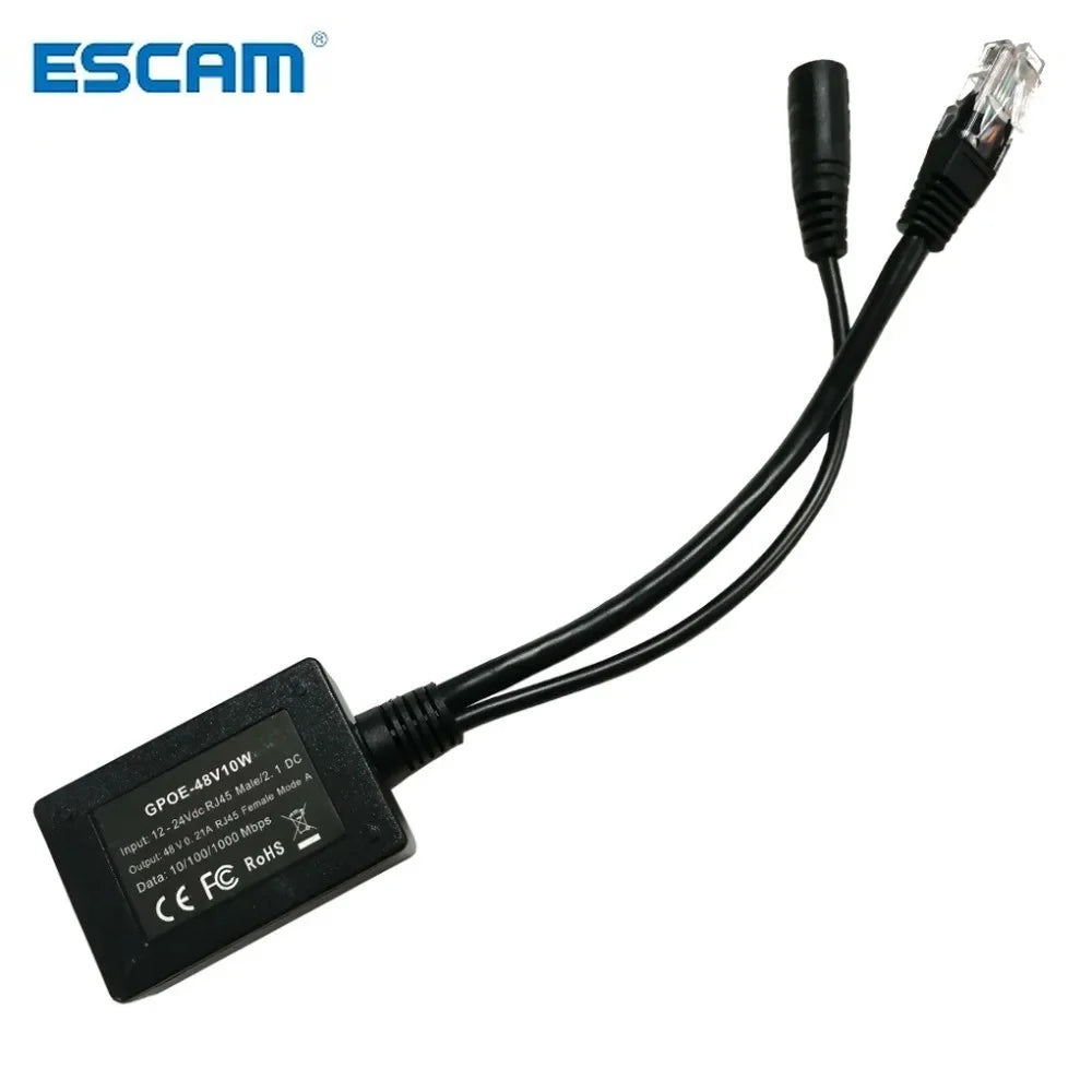 ESCAM 48V PoE Converter 802.3af – Power Over Ethernet PoE Converter Qme Default Title
