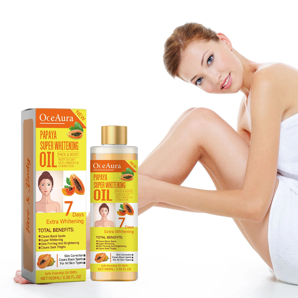 OCEAURA Papaya Brightening Face & Body Oil 3.38 oz Brightening Body Oil Qst