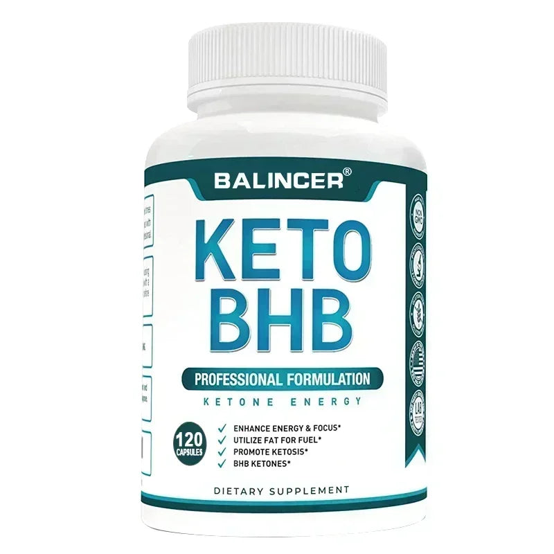 BHB Ketogenic Capsules – Fat Burning & Metabolism Boost Ketogenic Supplement Qst 120 count-1 bottle