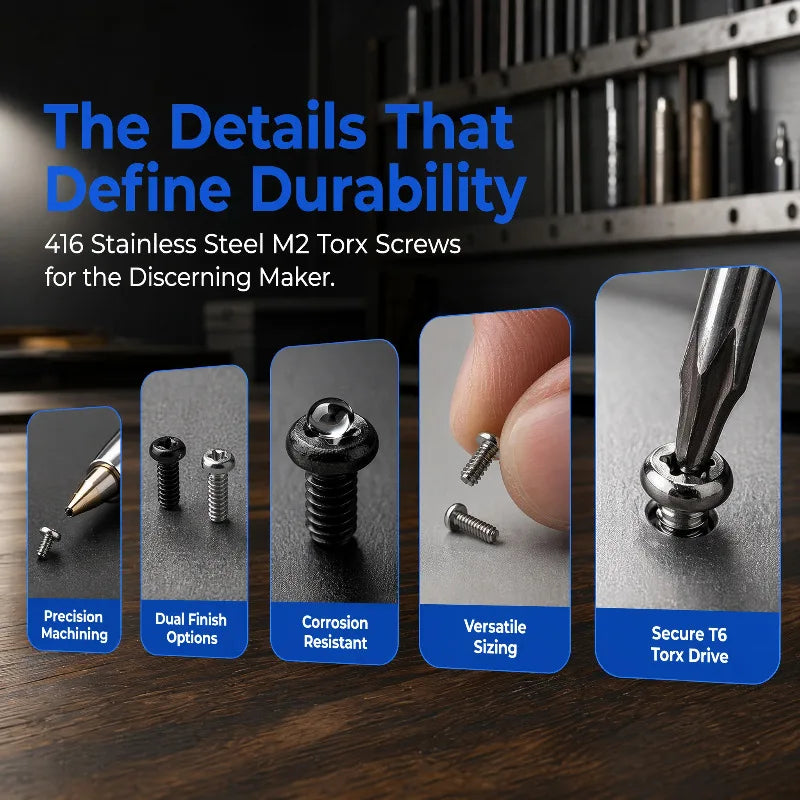 Stainless Steel T6 Pocket Clip Screws for BM Bugout 535 ZT Knife Knife Clip Screws Qst