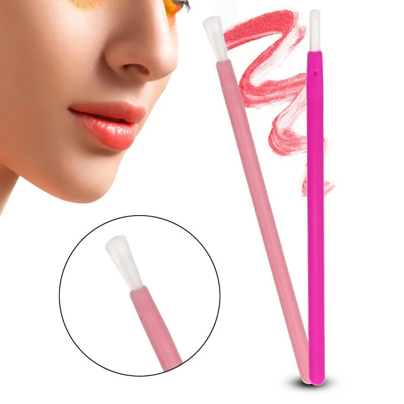 Disposable Nylon Fiber Lip Brush Wands – 50 Pk Applicator Lip Brush Applicator Qme
