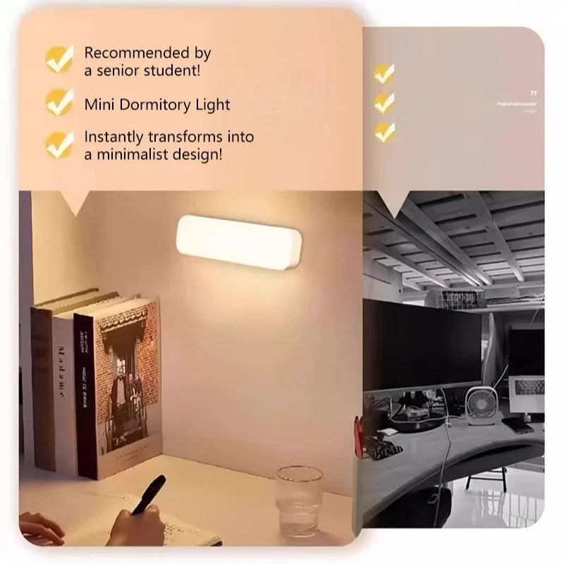 3-Color Wireless Magnetic Night Lamp – Eye-Friendly Light Wireless Night Lamp Qme