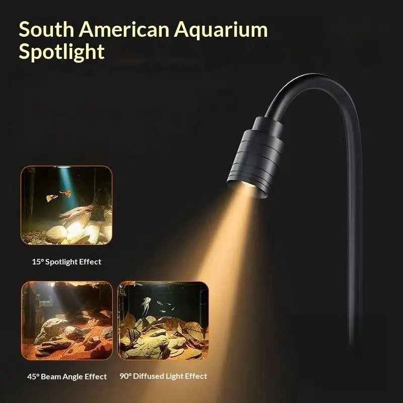 Zoomable 3W LED Fish Tank Lamp – Aquarium Spotlight Aquarium LED Lamp Qme