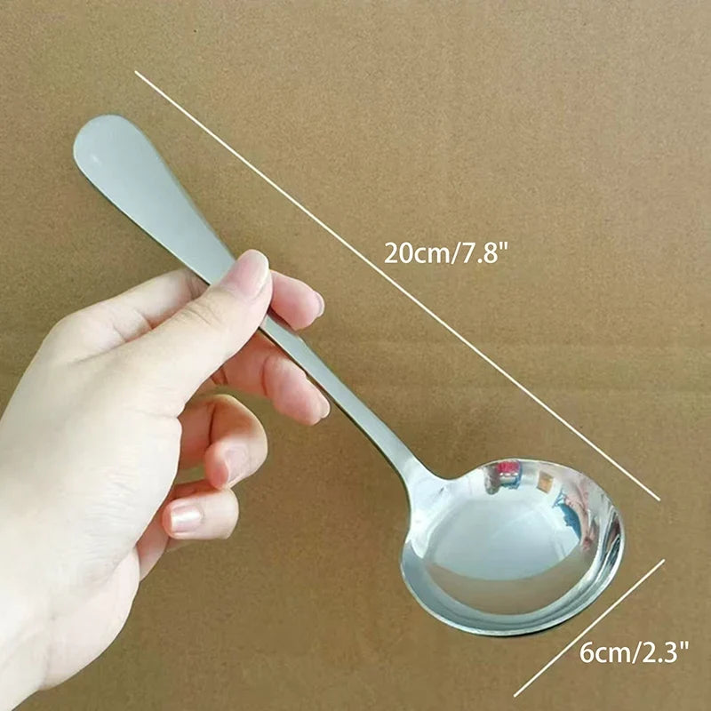Stainless Steel Long Handle Round Dinner Spoon – Gold Finish Dinner Spoon Qme 1PC