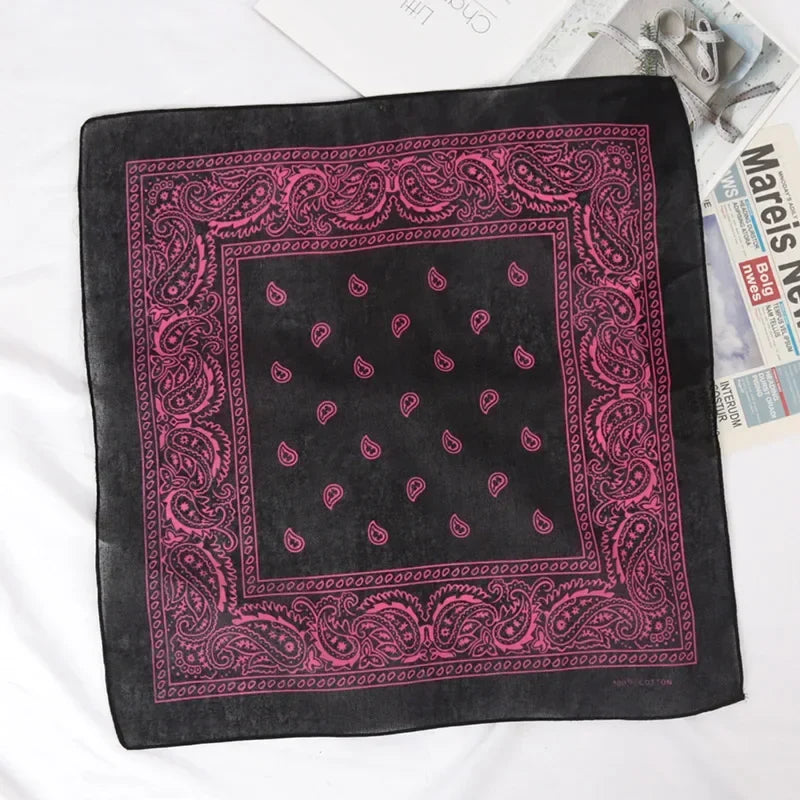 Unisex Cotton Bandana Headband – Cowboy Biker Hijab Hair Wrap Bandana Head Wrap Qme A-7