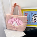 Sanrio Cartoon Plush Crossbody Shoulder Bag for Girls Plush Crossbody Bag Qme Melody
