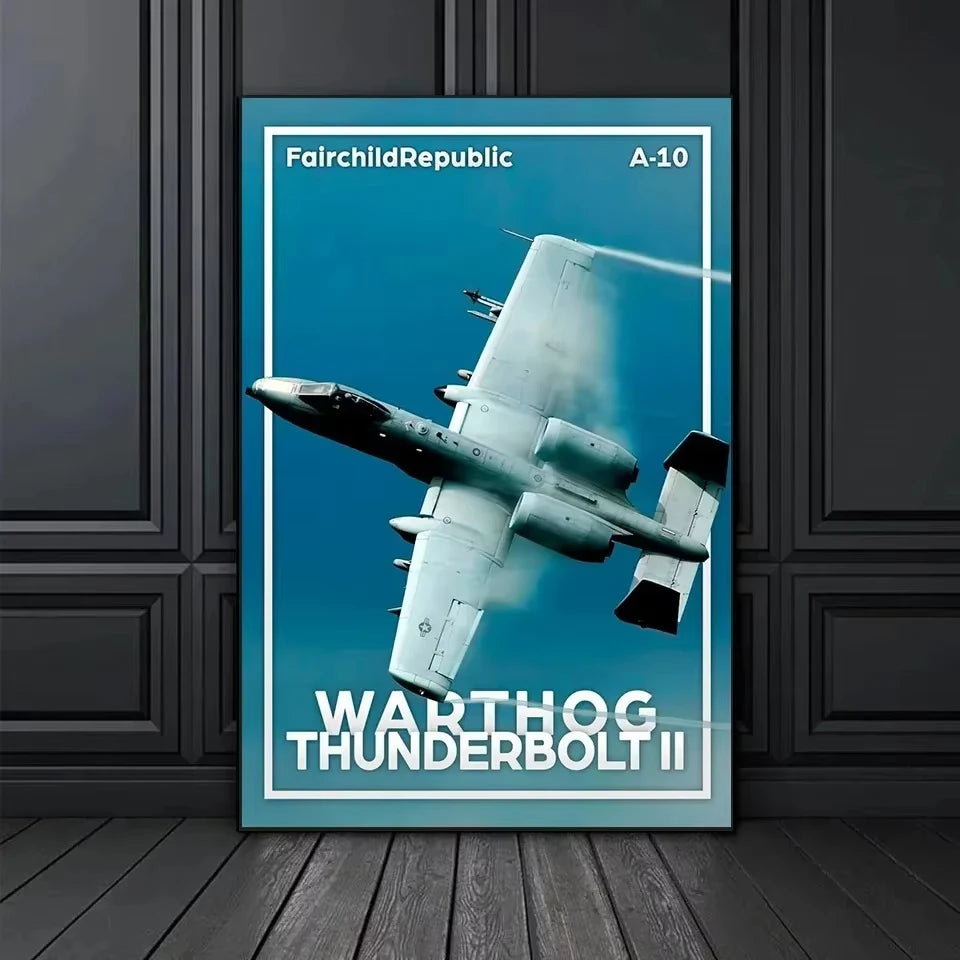 F-16 Blackbird Fighter Jet HD Canvas Wall Art Poster Canvas Wall Poster Qst