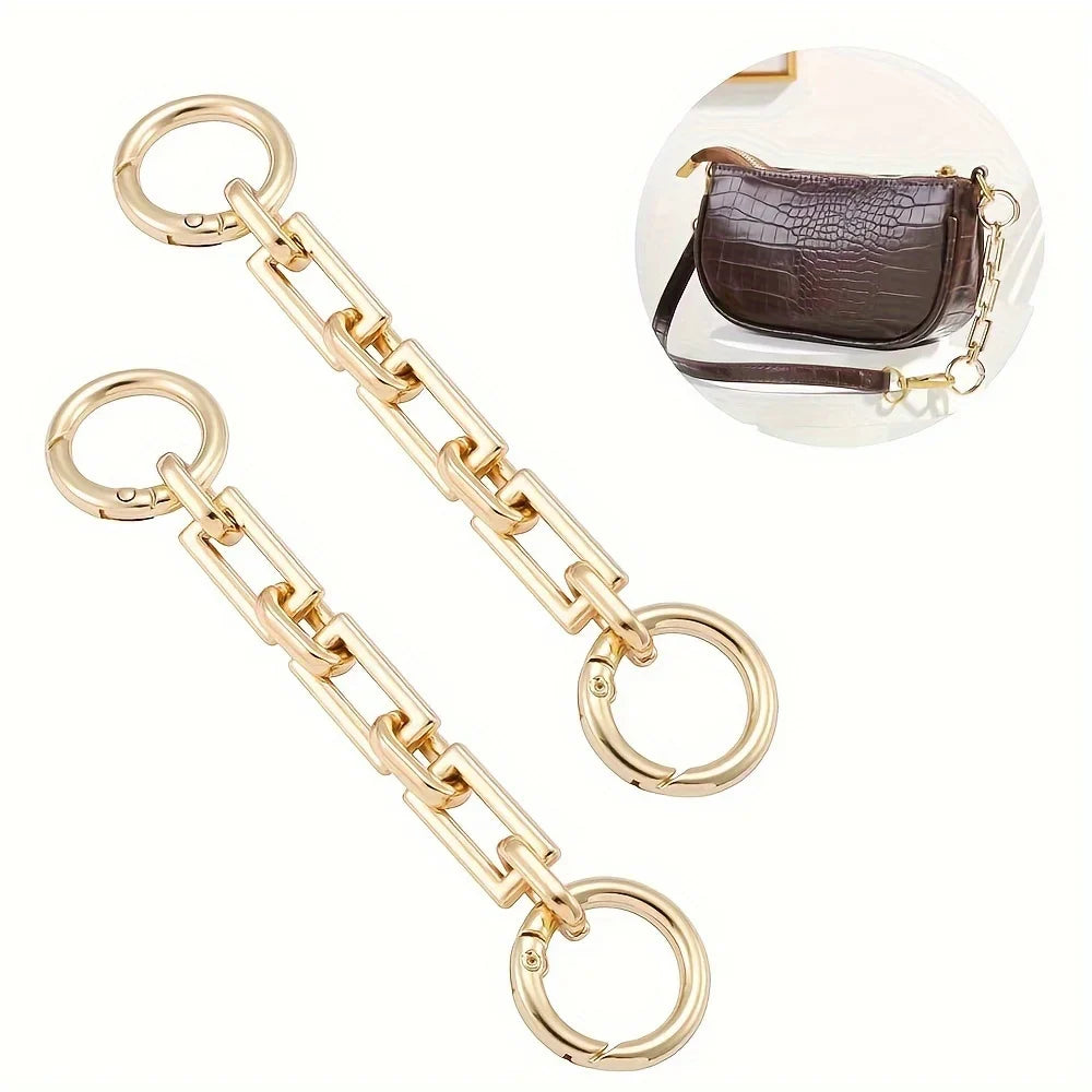 Replacement Chain Bag Strap Extender with Pendant – 2 Pack Bag Strap Extender Qme