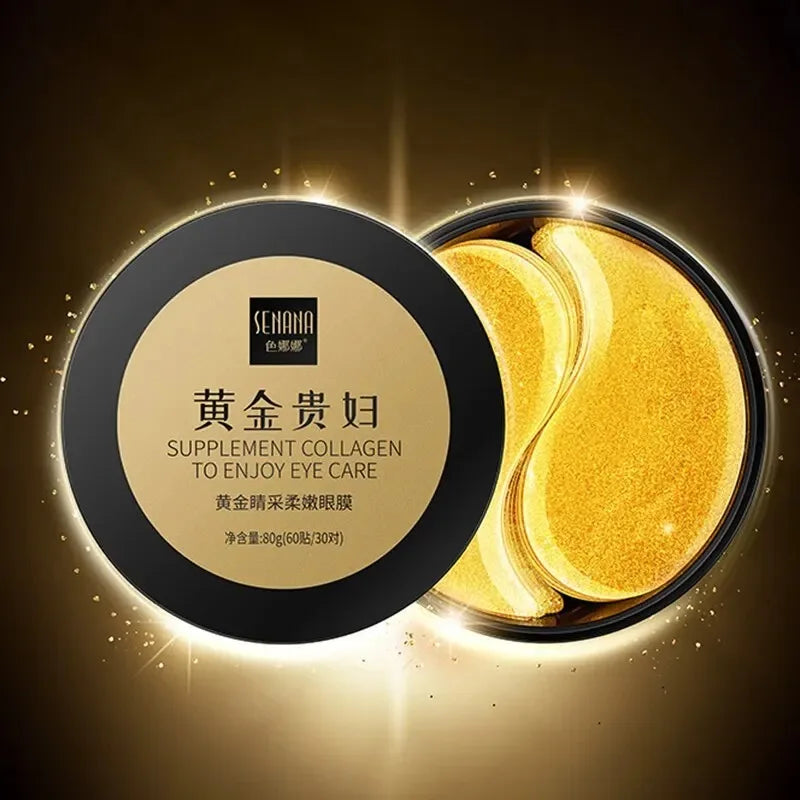 60pc Golden Collagen Eye Masks – Korean Skincare Moisturizing Collagen Eye Mask Qst