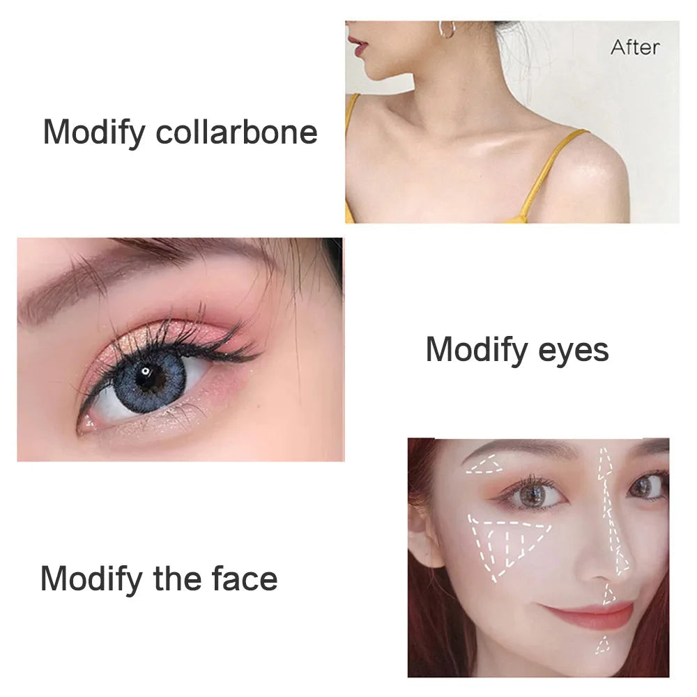 LEEINTO Pearlescent Highlighting Powder | Soft Glow Highlighter Face Highlighter Powder Qme