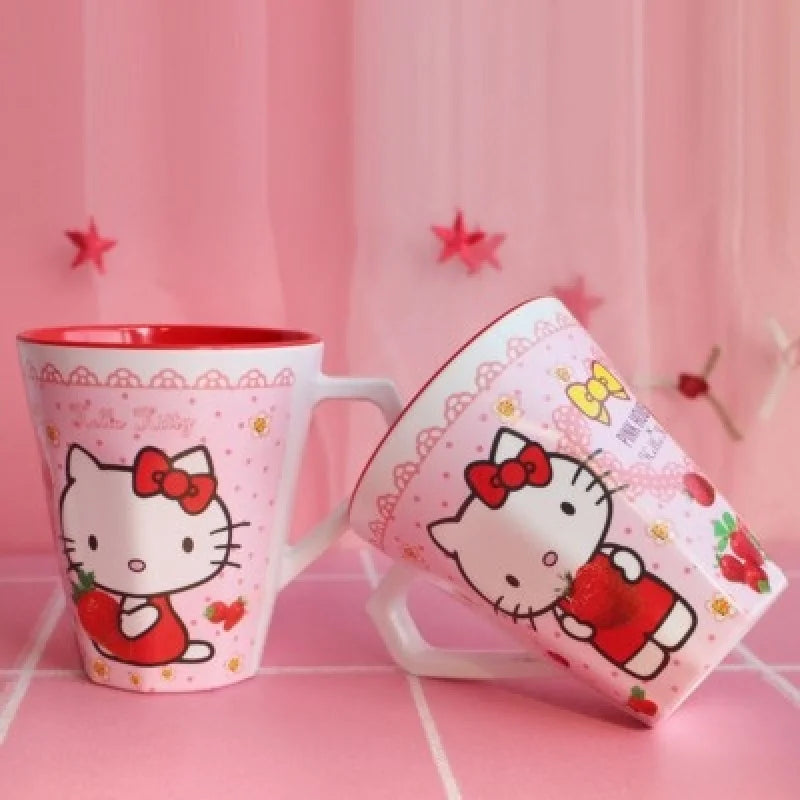 Hello Kitty Toothbrush Cup – Cute Cartoon Couples' Cup Toothbrush Cup Qme