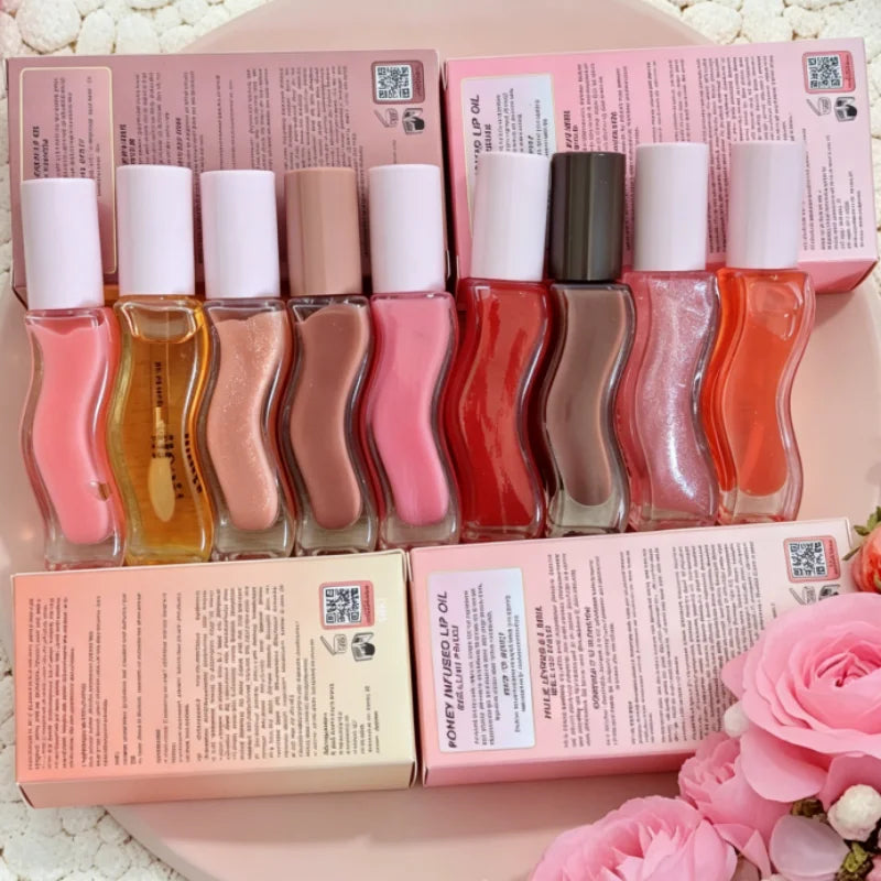 Moisturizing Lip Oil Gloss – Watermelon & Cherry Luster Lip Oil Gloss Qst
