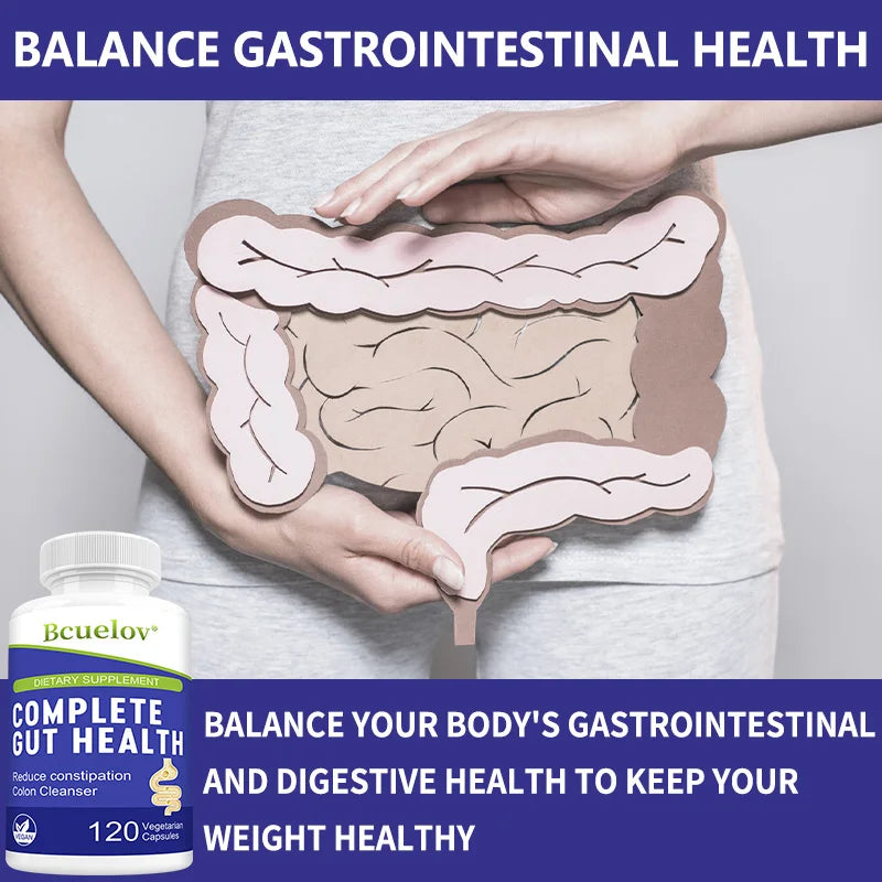 Gut Health Capsules – Senna Leaf, Ginger & Dandelion Root Digestive Supplement Qst
