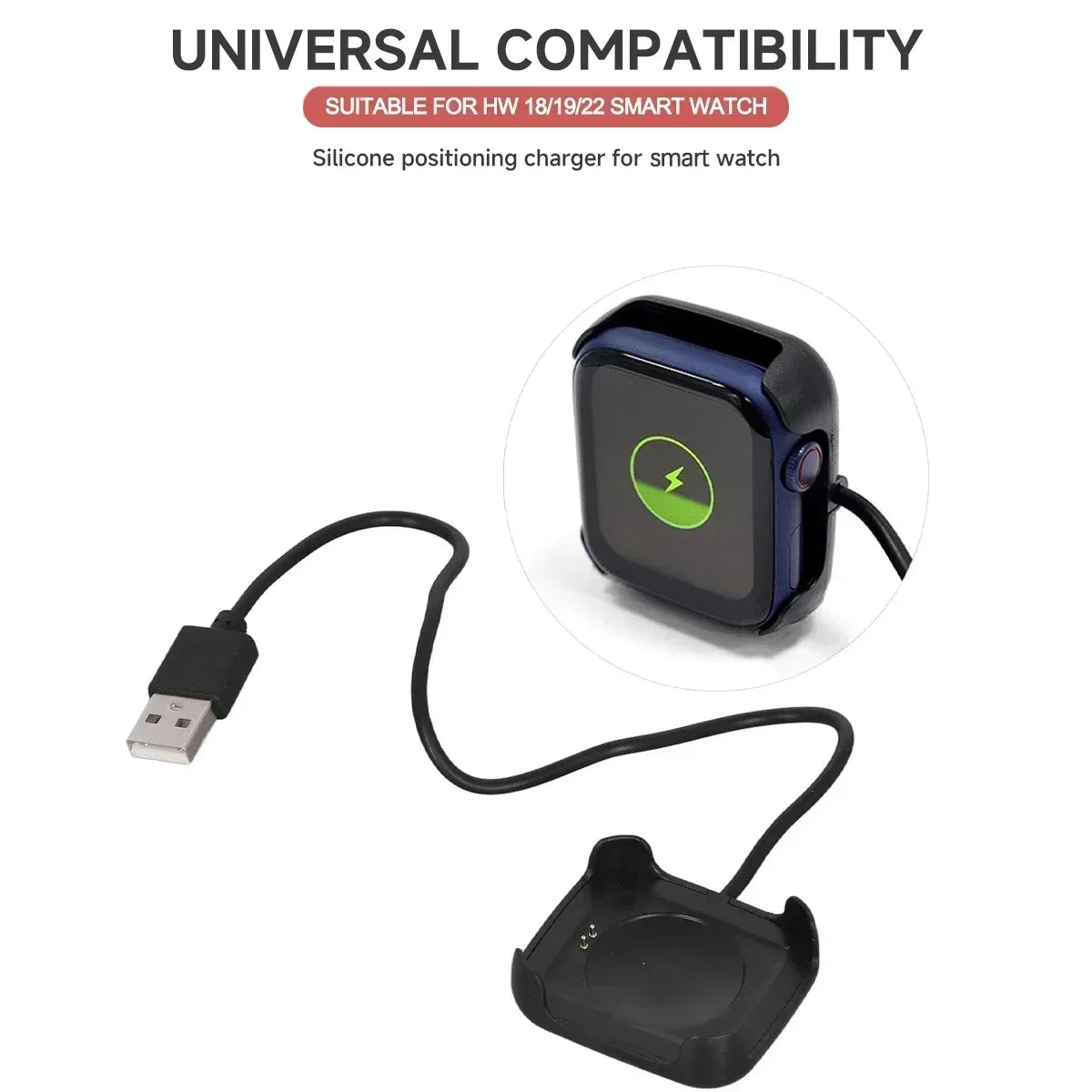HW22 HW19 HW18 Smartwatch Fast Charging Cable Adapter Smartwatch Charging Cable Qme