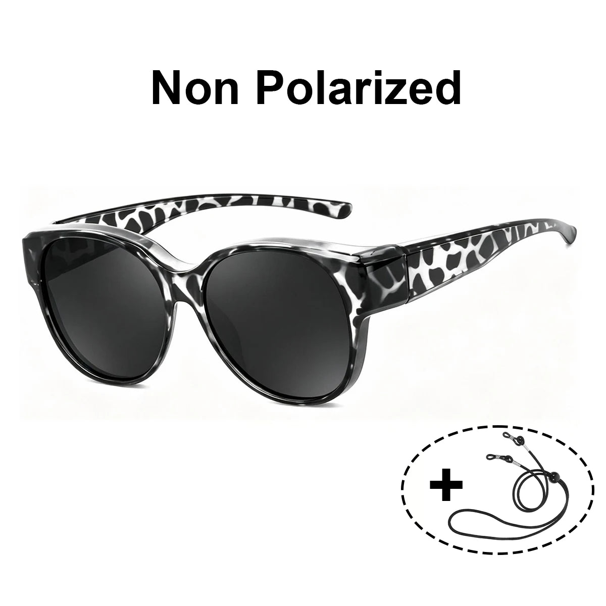 VOPHA Polarized Fit-Over Sunglasses Women UV400 T03 Fit-Over Sunglasses Qst Leopard