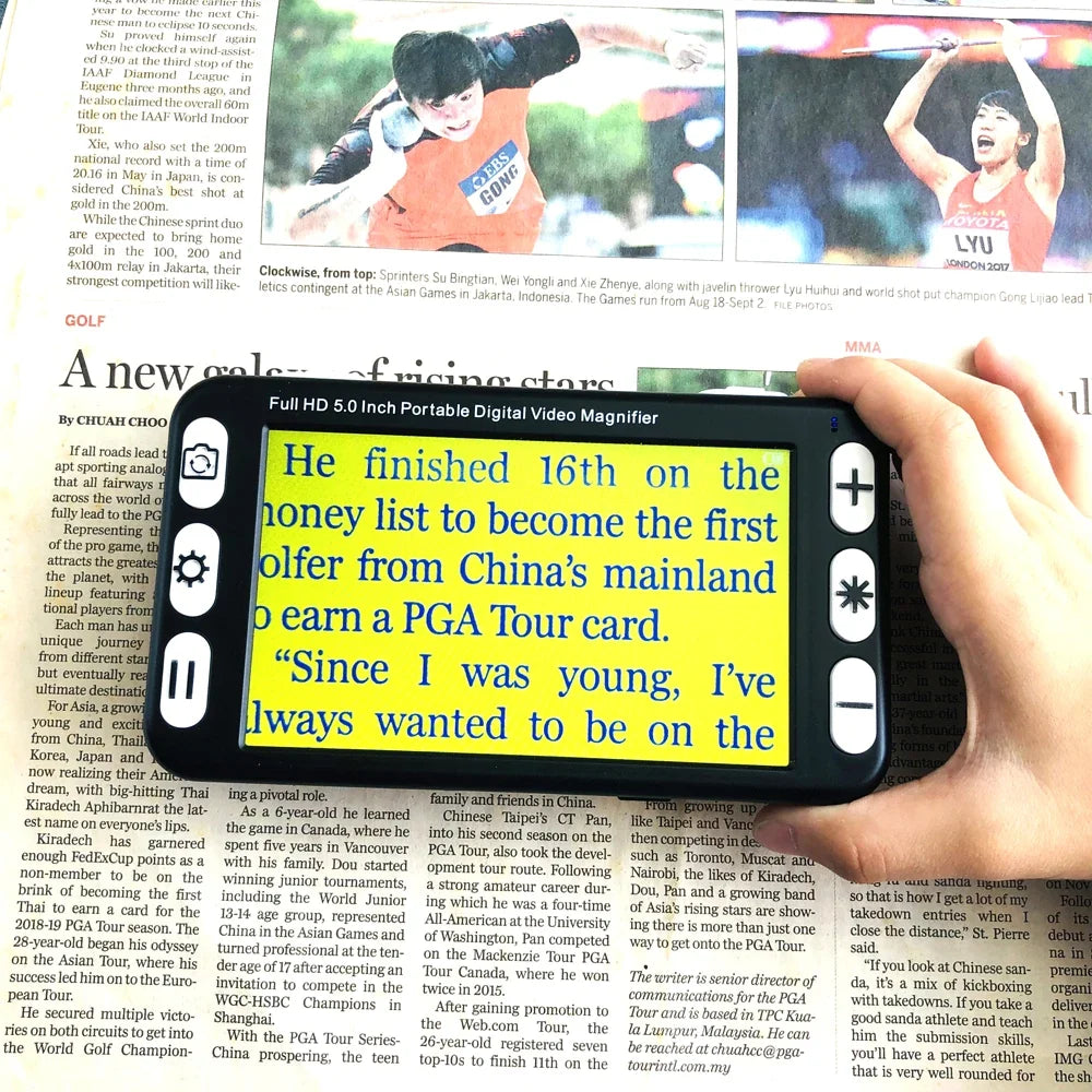 5" LCD Portable Video Magnifier – Digital Handheld Reader | Qme Digital Video Magnifier Qme