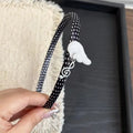Polka Dot Music Note Headband – Kawaii Plush Wing Hairband Decorative Headband Qst A1