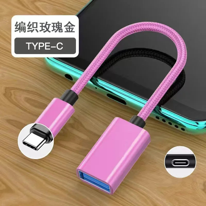 USB-C OTG Adapter for Samsung S20, Xiaomi & Huawei | Qme USB-C OTG Adapter Qme TYPE-C pink 2.0