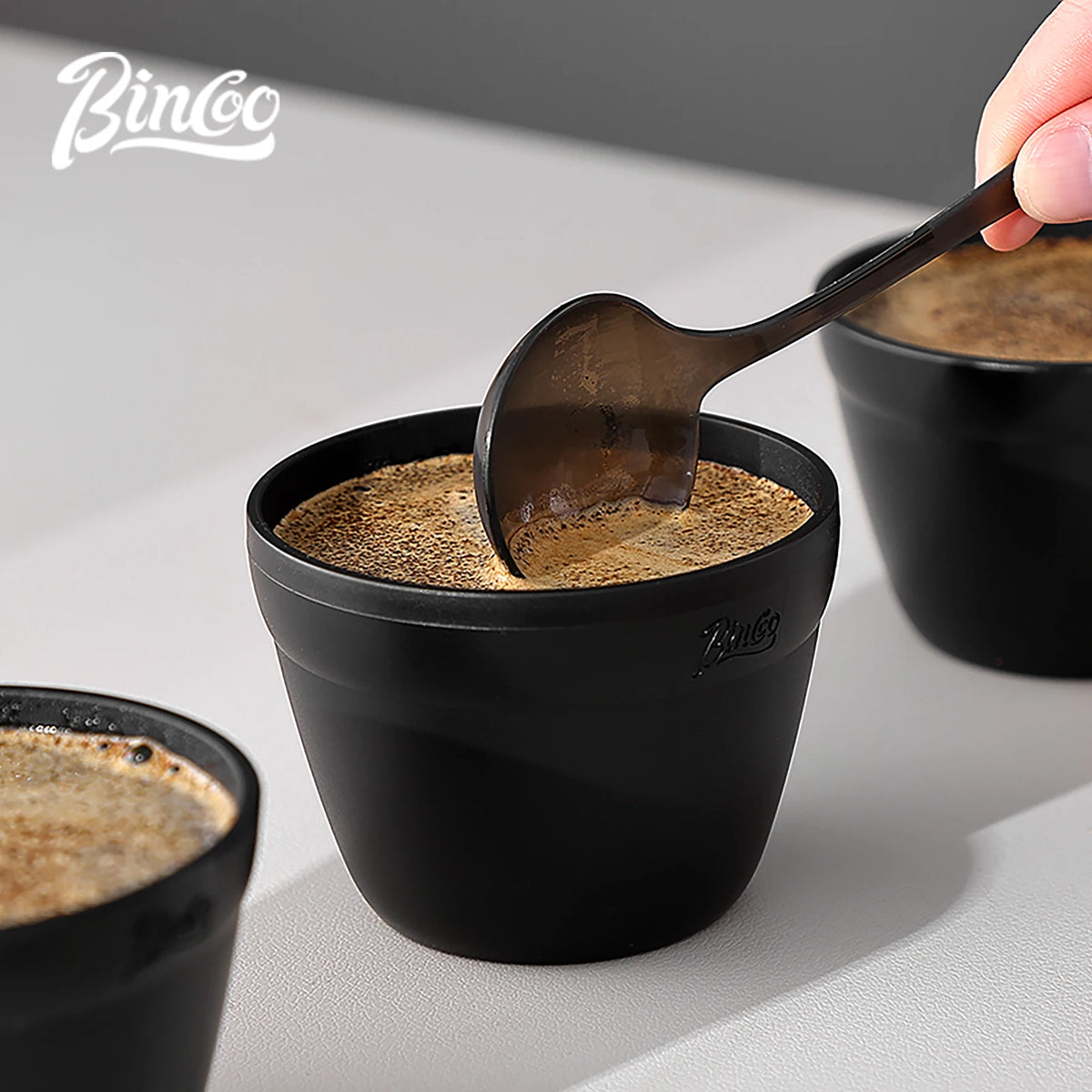 Bincoo Coffee Cupping Set – Stackable Bowl with Lid & Spoon Coffee Cupping Set Qst