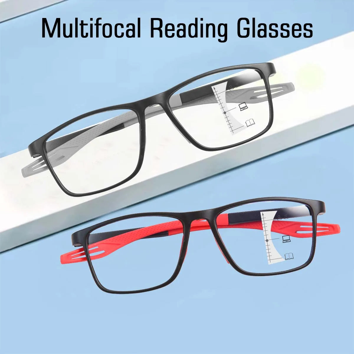 VOPHA TR90 Progressive Multifocal Bifocal Reading Glasses Multifocal Reading Glasses Qst