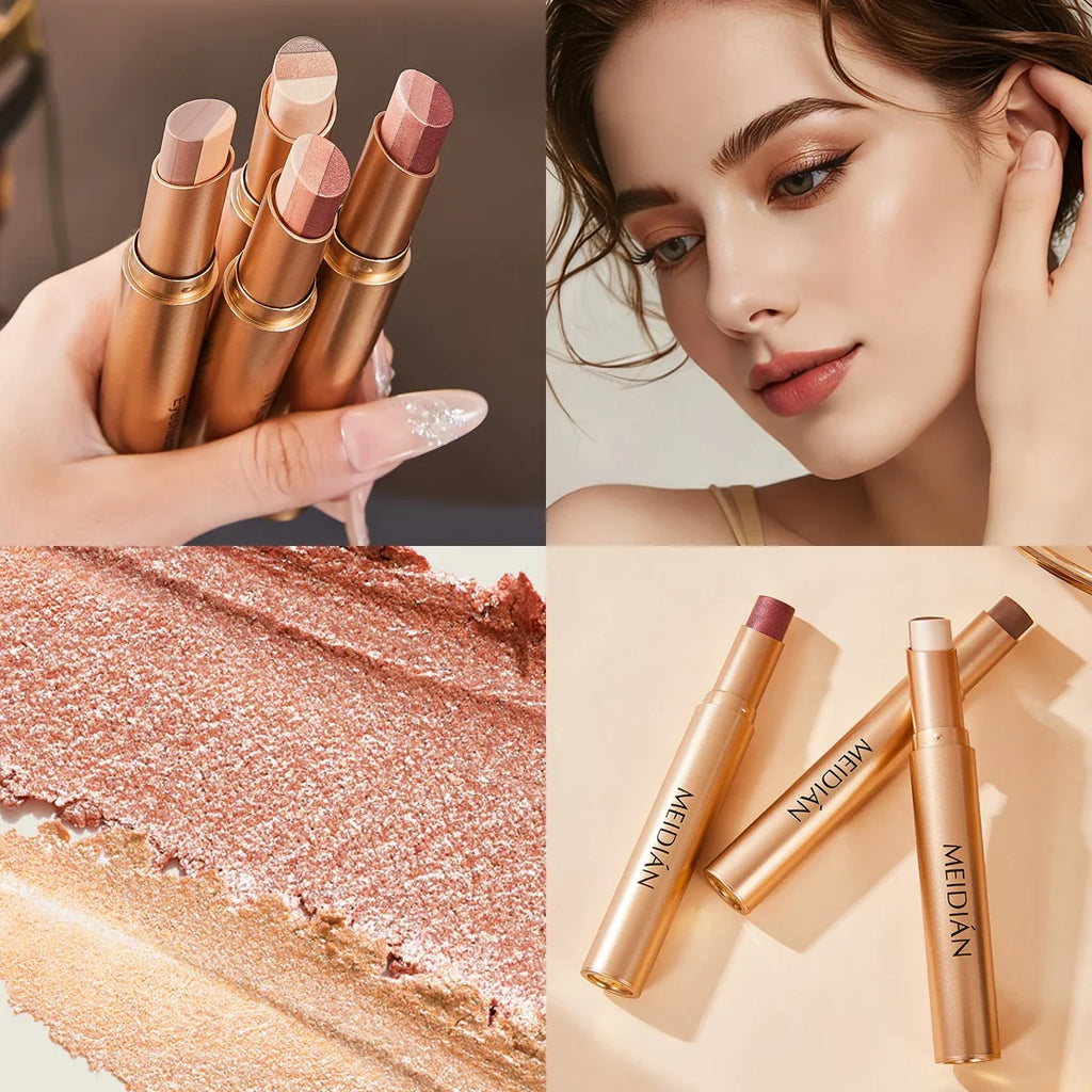 Qme 3-Color Eyeshadow Stick – Waterproof & Easy Apply Eyeshadow Stick Qme