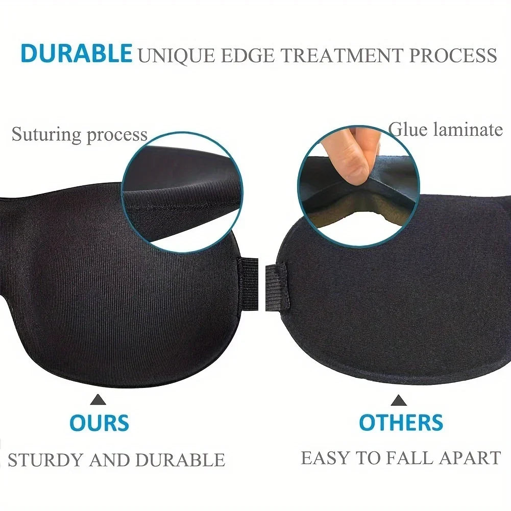 3D Sleep Eye Mask – Soft Padded Blackout Shade Cover Sleep Eye Mask Qme