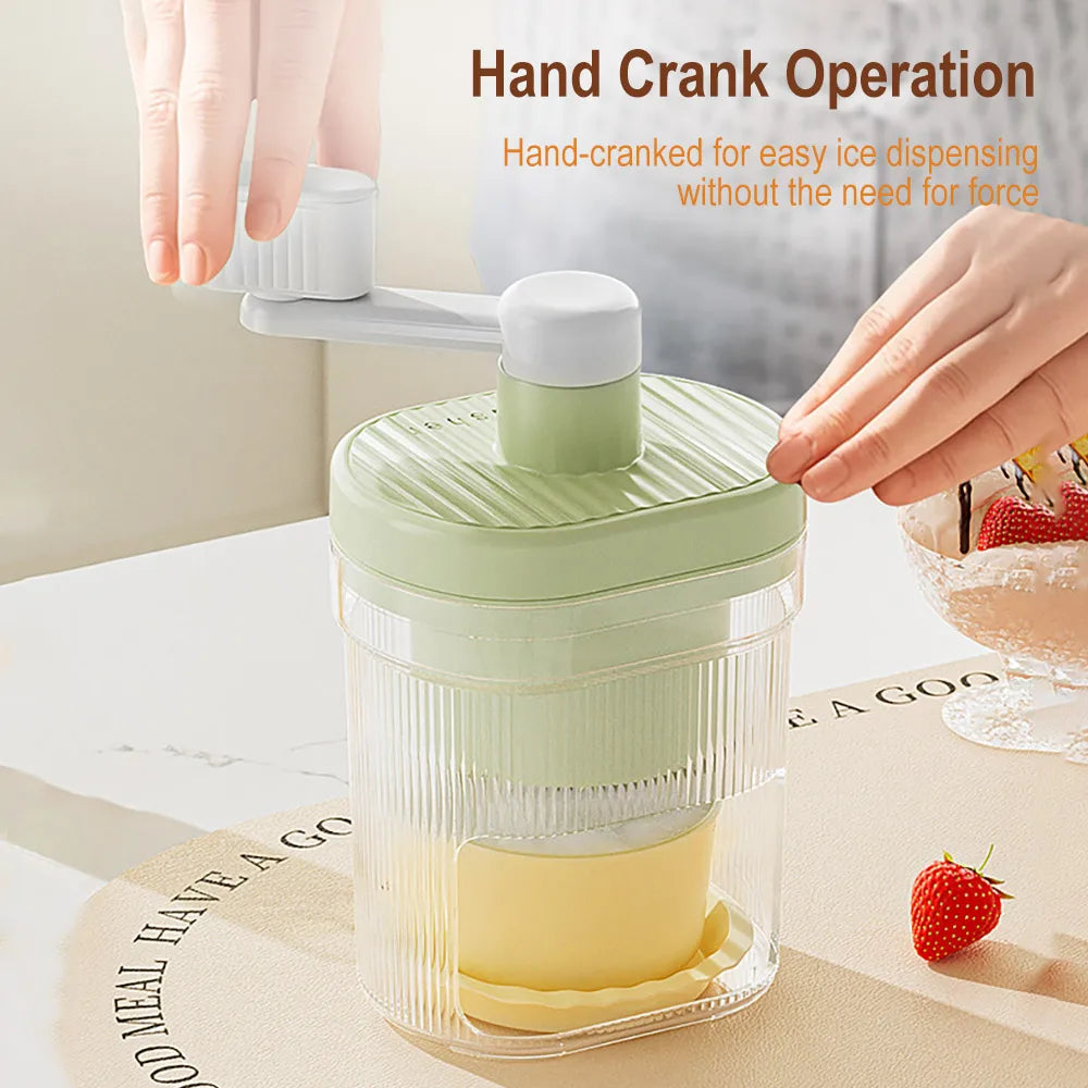 Manual Hand-Crank Ice Crusher – Portable Shaved Ice Maker Manual Ice Crusher Qst