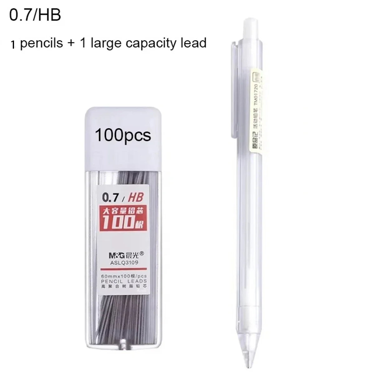0.5mm Mechanical Pencil Refills 2B HB Lead – 10 Colors Pencil Lead Refills Qme (HB)0.7MM Set