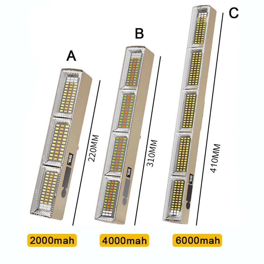 LED Magnetic Work Light Bar – USB Rechargeable 108/156/210 LED LED Work Light Bar Qst